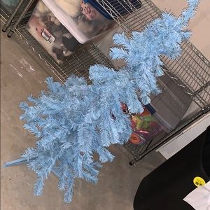 Mini blue Christmas tree